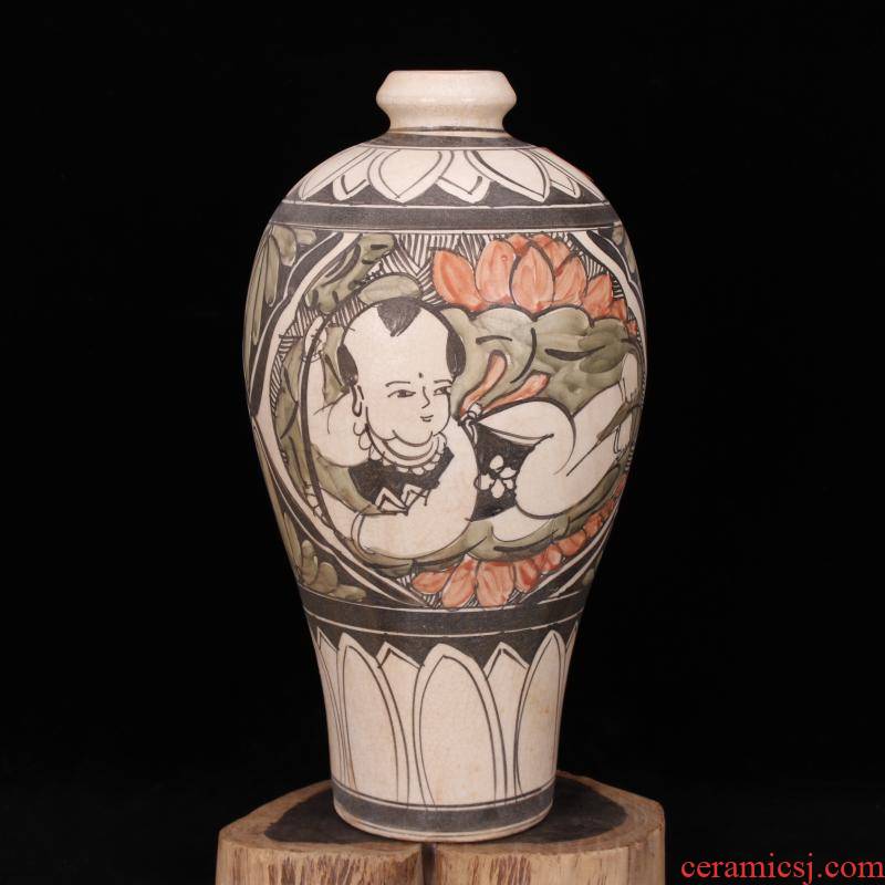 Jingdezhen magnetic state up antique imitation of the song dynasty unearthed cultural relics antique hand - made baby play mei bottles of vintage home furnishing articles