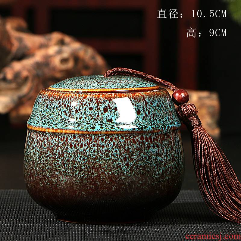 Ya xin company sealed ceramic tea caddy fixings box # travel warehouse storage tank pu 'er tea pot receives special tea set