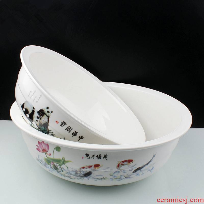Thickening of high - quality ceramic and knead face basin basin old basin soup basin full ceramic face basin boiled fish soup basin