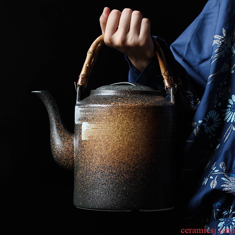 Tao soft high - capacity Japanese teapot ceramic teapot restoring ancient ways the hotel restaurant teapot Chinese large - sized girder pot