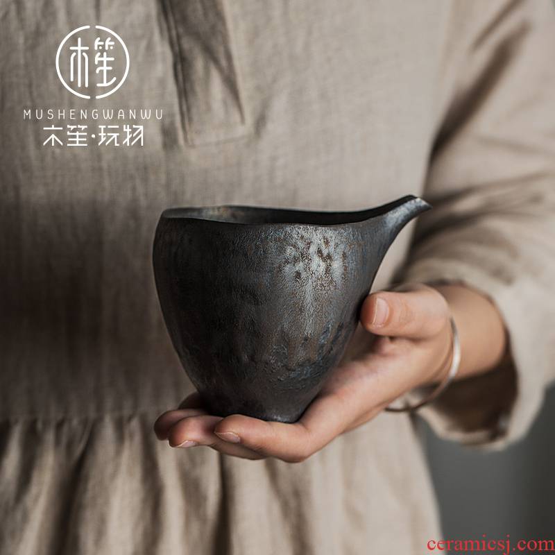 Creative ceramic fair keller Japanese household character points is contracted kung fu tea tea accessories tea cup in use