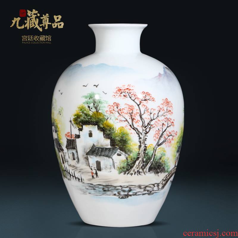 Jingdezhen ceramics Chinese hand - made vases sitting room home TV ark, arranging flowers adornment furnishing articles wedding gift