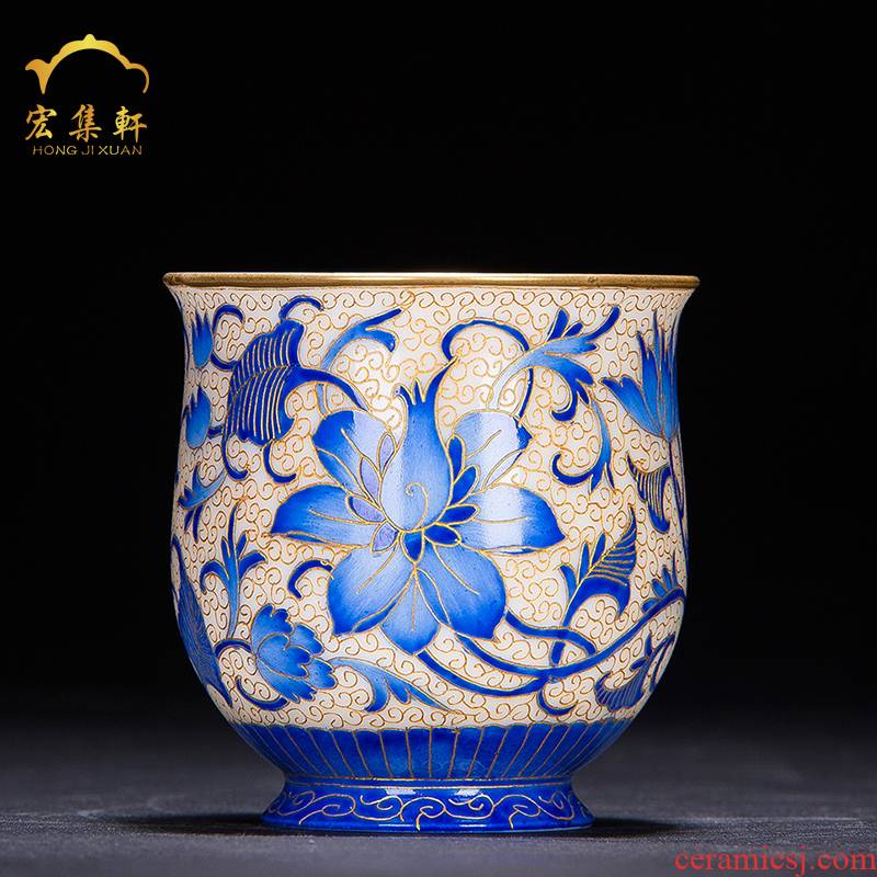 Cups kung fu hand colored enamel porcelain jingdezhen porcelain Cups tea cup sample tea cup master cup single CPU