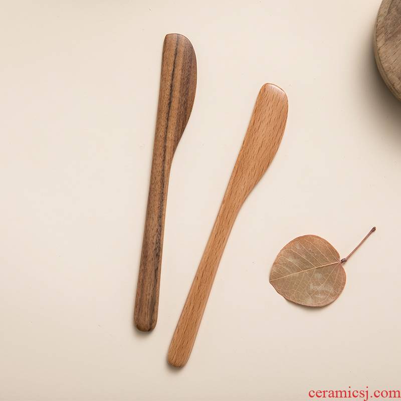 TaoDian household Japanese wooden butter on solid wood, a butter cream sauce knife knife dumpling stuffing cheese knife