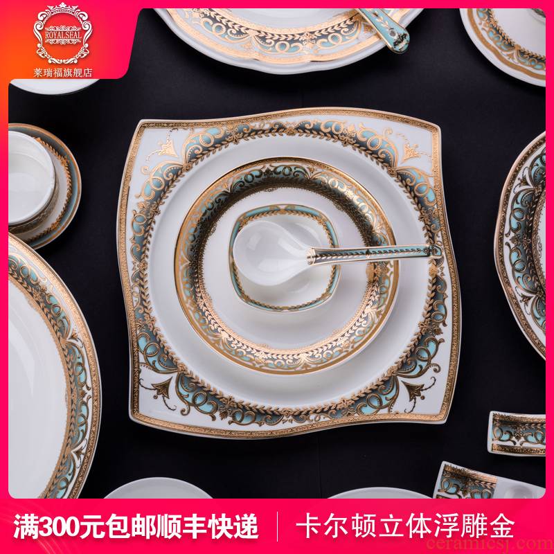 Larry f dishes suit household tableware suit ipads porcelain bowl noodles bowl chopsticks dishes European ceramics combination