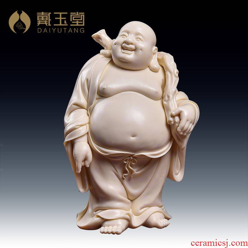 Yutang dai boutique works dehua porcelain carving jade huang maitreya Lin Jiansheng masters/D03-168 - g