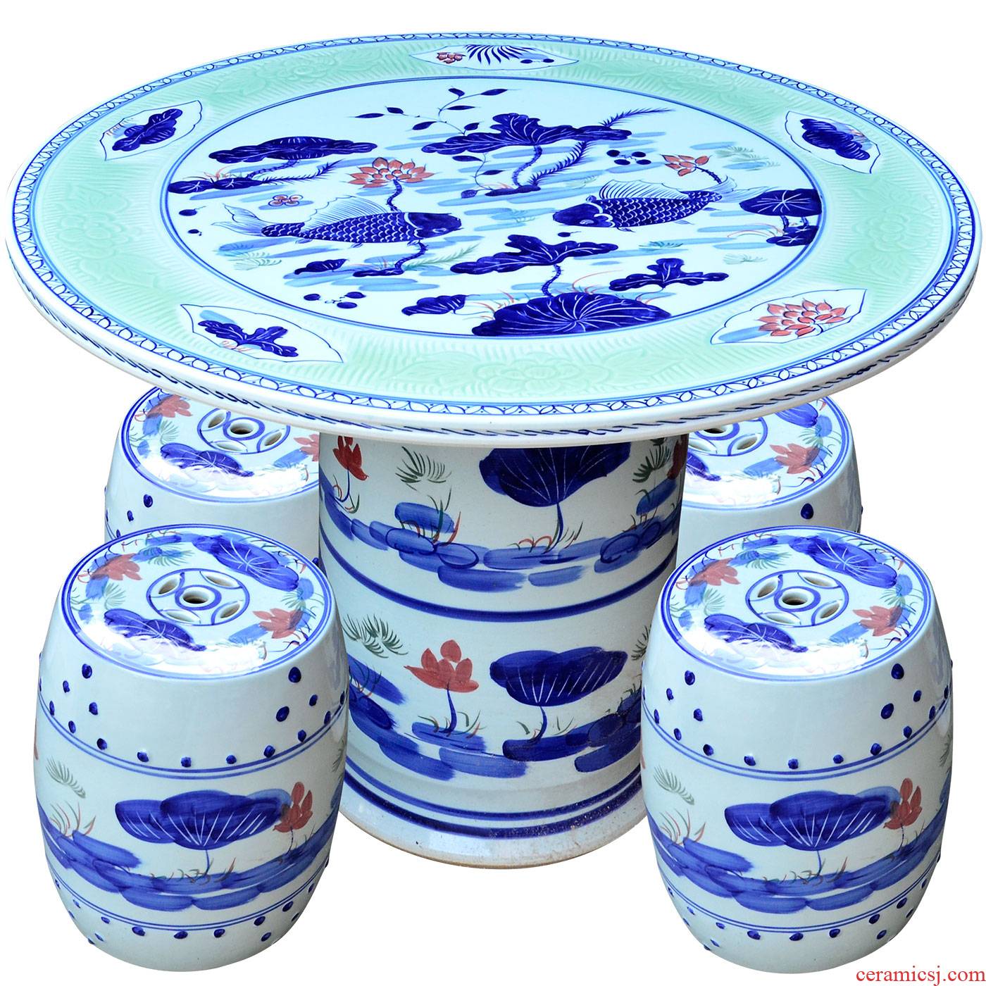 Jingdezhen ceramics archaize ceramic table who suit is suing garden decorative garden balcony garden chairs and tables
