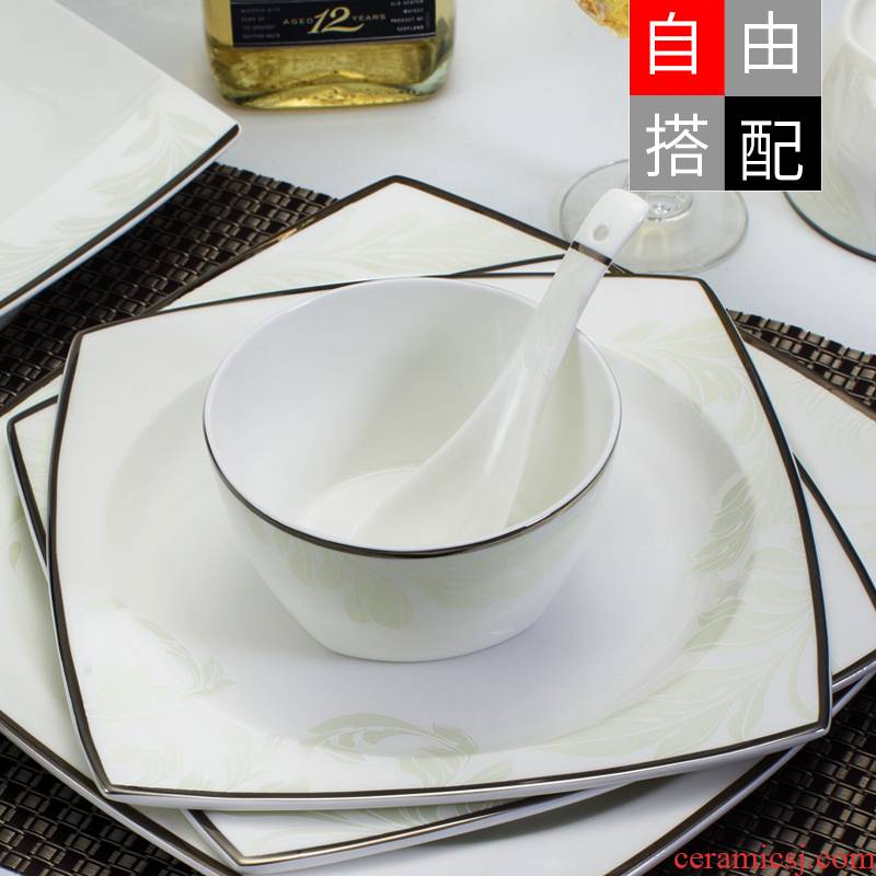 European ceramic bowl chopsticks suit your job rainbow such as bowl bowl ceramic bowls of large household ipads disc set free collocation