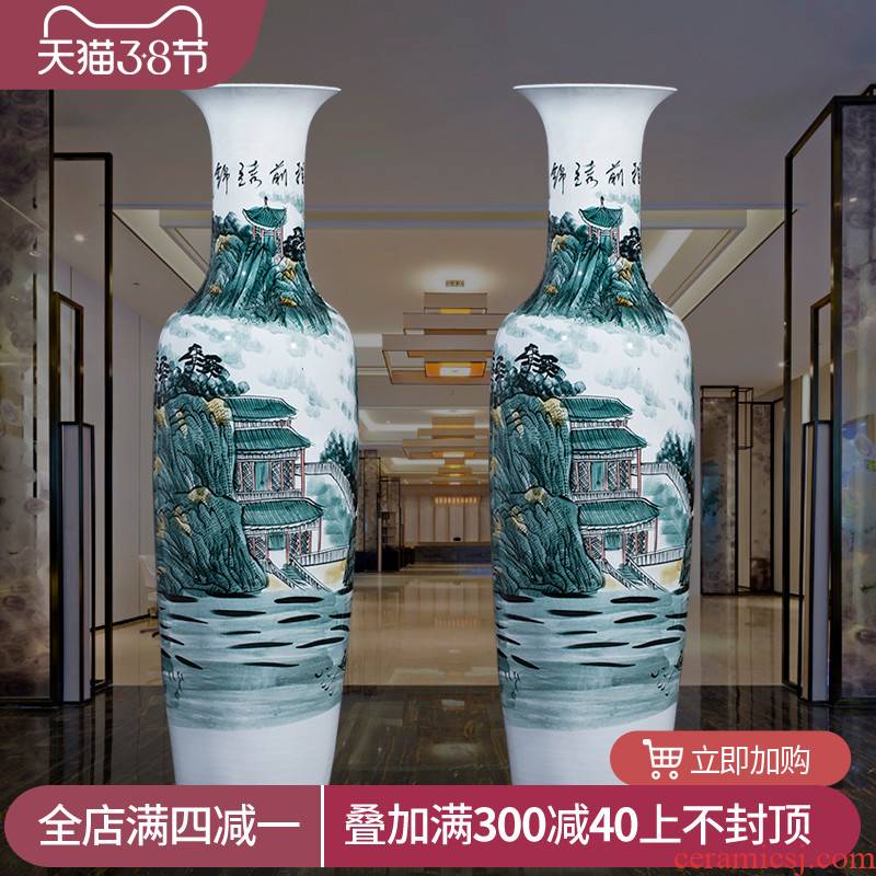 Jingdezhen ceramics hand - made bright future of large vases, sitting room adornment is placed hotel opening gifts