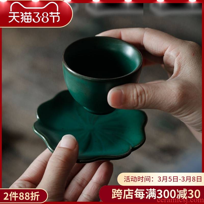 ShangYan kung fu tea set ceramic tea cup mat creative Japanese tea zen household antiskid insulated pad