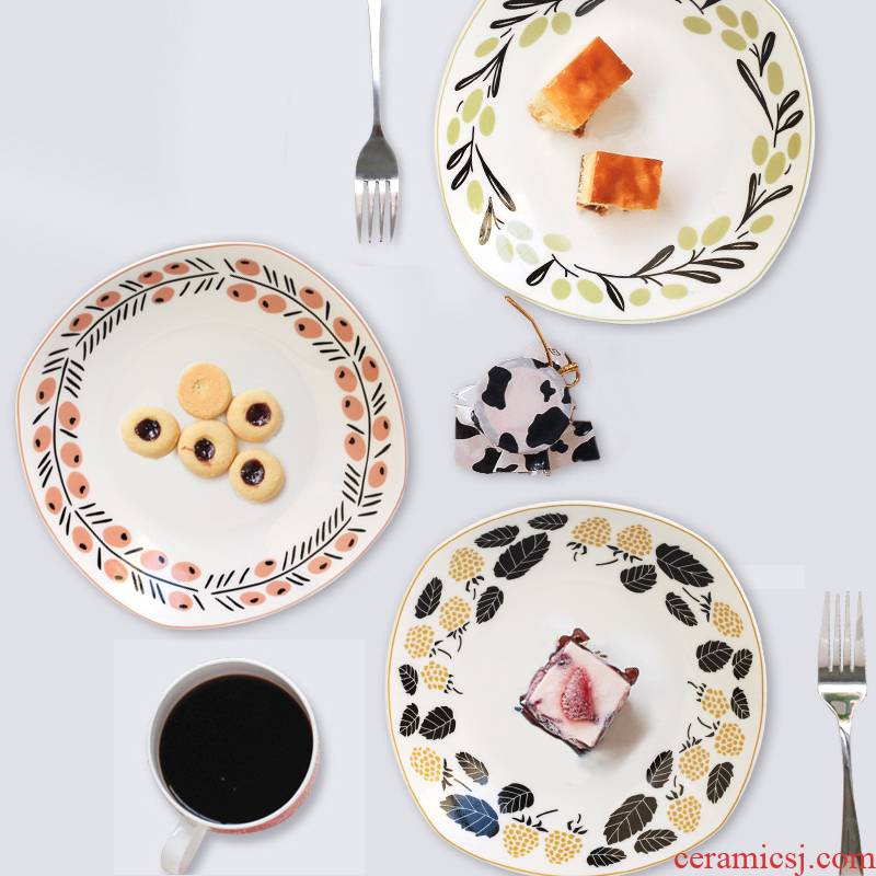 Fruit creative Japanese household ipads porcelain quadrate dish dish soup plate FanPan Fruit bowl ceramic tableware plate sets