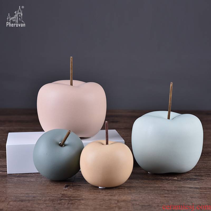 Boreal Europe style ceramic apple desktop furnishing articles home sitting room ark adornment ornament between example of soft decoration