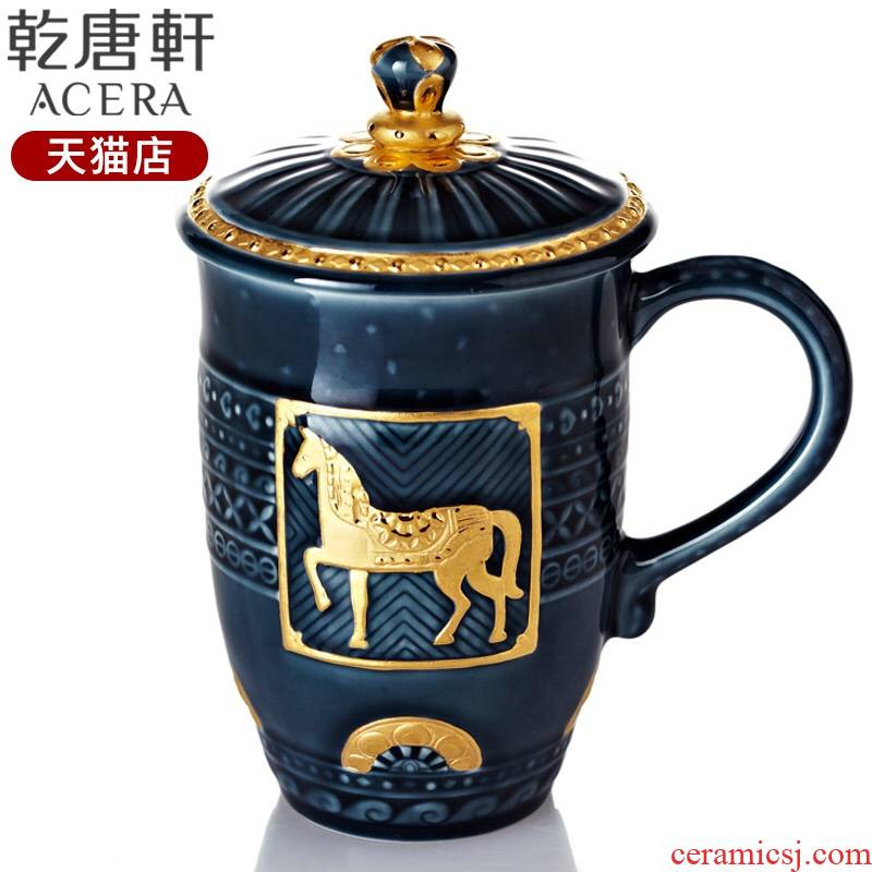 Do Tang Xuan porcelain fine gold royal horse high office tea ceramic cups water in a cup men 's business to send gifts