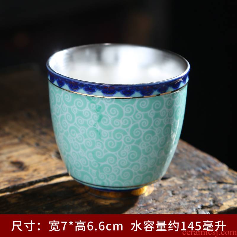 Ceramic cups sample tea cup jingdezhen porcelain antique kung fu tea master of blue and white porcelain cup, small single CPU