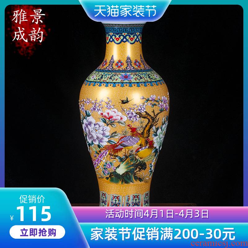 Jingdezhen ceramics modern marriage home sitting room European - style wine ark place large vase vases, TV ark