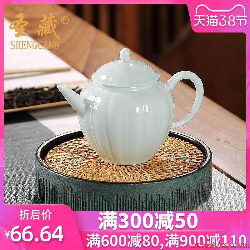 St 12 ceramic pot water hidden dry tea home office Japanese tea pot mat pot of kung fu tea accessories