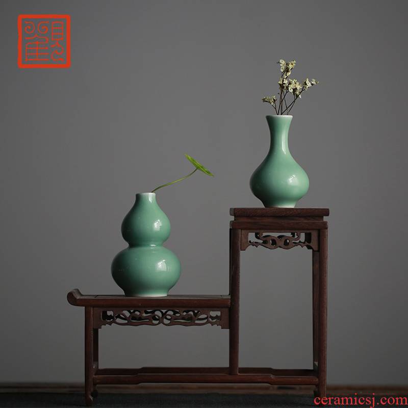 Jingdezhen ceramic bottle gourd furnishing articles creative view restoring museum contracted vases, flower receptacle sitting room craft ornaments
