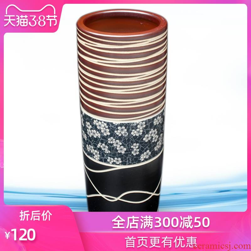 Jingdezhen ceramics vase furnishing articles contracted home sitting room be born big lucky bamboo flower vase decorations