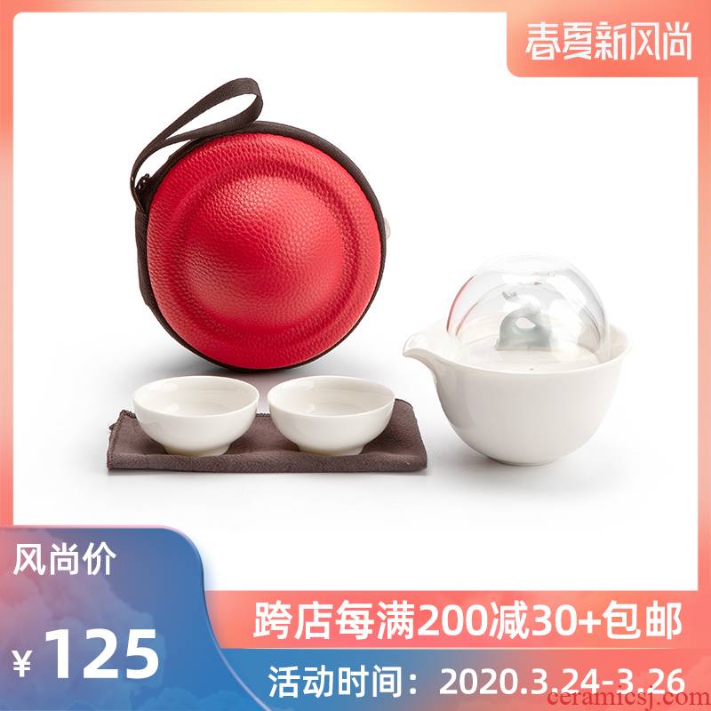 Mr Nan shan where is wally to crack a pot of three ceramic portable travel tea set with tea cup