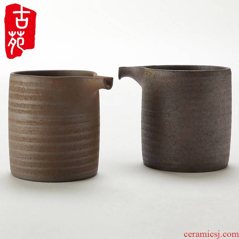 The ancient garden of yixing purple sand tea ware and coarse pottery kung fu tea set points glass up reduction firewood ceramics creative fair keller