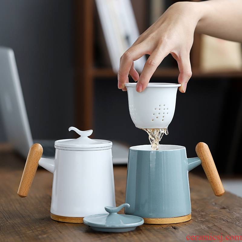 Porcelain constant hall mark cup large capacity with cover filter couples water cup home office ceramic tea cups