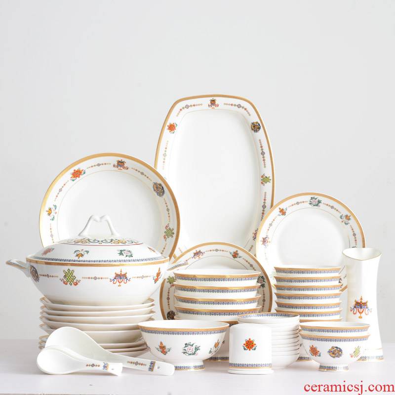 Tang Shanhong roses ipads China palace restoring ancient ways tableware home dishes dishes box new suits for