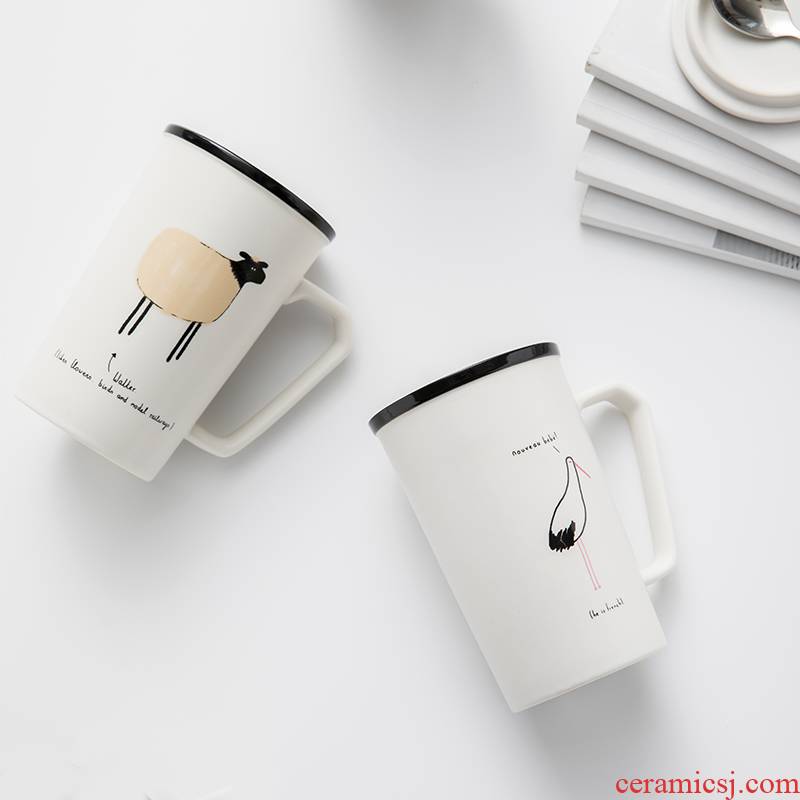 TaoDian Nordic household contracted express picking European large capacity with the ceramic coffee cup mark cup