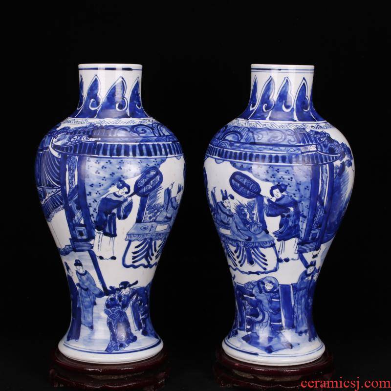 Jingdezhen kilns of pure hand - made character lines to quiver cap tube antique porcelain antique antique old junk furnishing articles