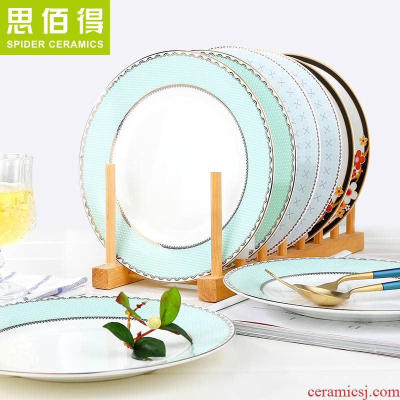Think hk to ipads porcelain child 8 inch Chinese style household round flat pasta cooking dishes disc ceramic home outfit