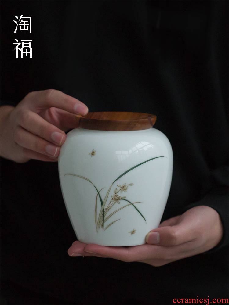 Ceramic tea pot seal pot small household receives receives small storage containers of tea tea POTS, tea set