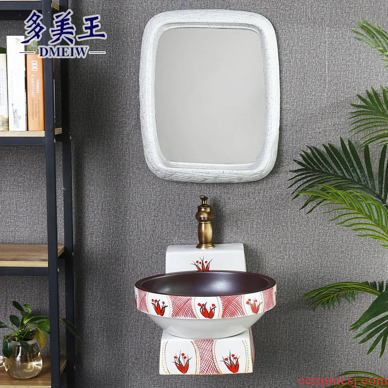 What king of archaize ceramic hanging for wash gargle toilet lavabo art home hang a wall lavatory basin