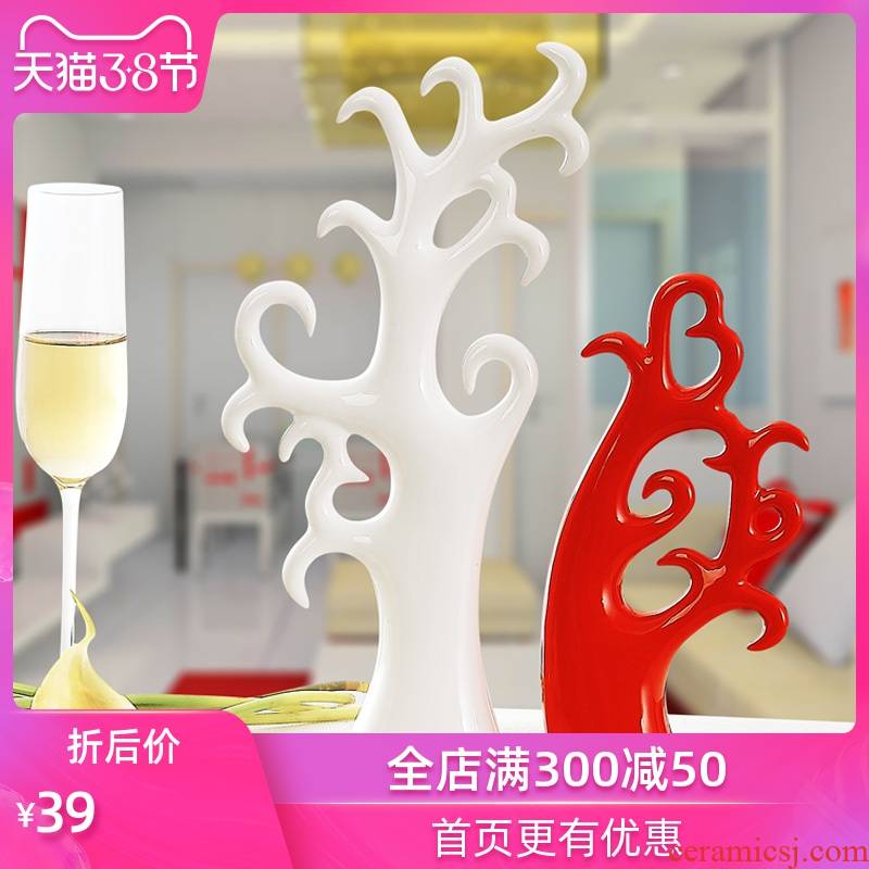 The Strong order wedding gift for the modern creative living room TV cabinet home decoration love tree furnishing articles of ceramic arts and crafts