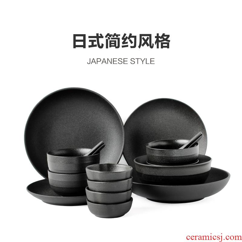 Tableware suit northern dishes job home web celebrity move combination of creative ceramic bowl of Japanese dishes suit