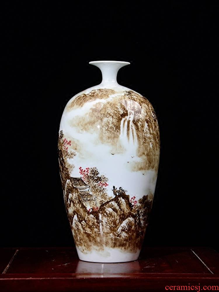 Jingdezhen ceramic vase hand - made the home furnishing articles sitting room porch decoration villa room decoration rural wind