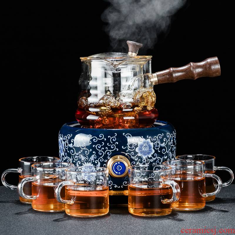 NiuRen home tea steamer steam boiling kettle automatic tea, black tea, white tea TaoLu mini glass pot of electricity