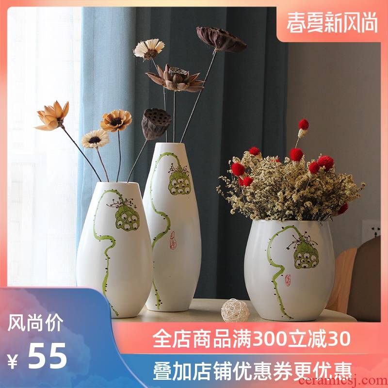 Hydroponic flower implement I and contracted household living room TV cabinet decoration of jingdezhen ceramic vases, furnishing articles