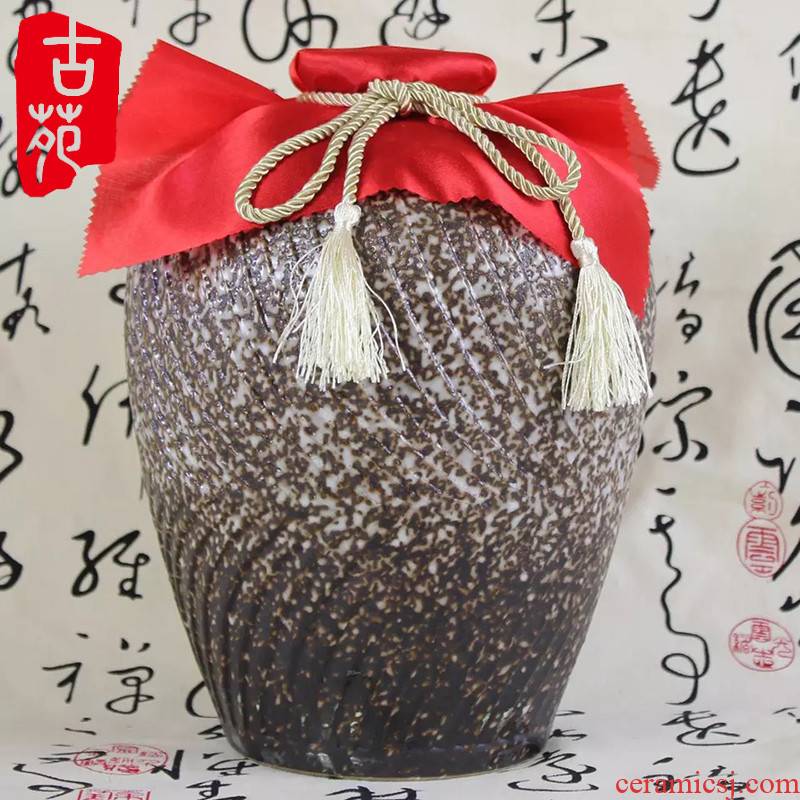 Ancient garden ceramic bottle pack 9 kg 4.5 L snowflakes glazed earthenware big old wine jars of rice wine yellow powder it caches