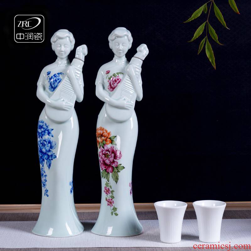 Jingdezhen ceramic jars Oriental elegance ideas like personal custom bottle home antique hip qipao bottle