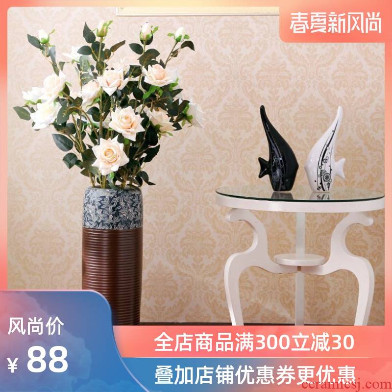 Modern European art ceramics of large vase jingdezhen I and contracted sitting room soft outfit restoring ancient ways furnishing articles
