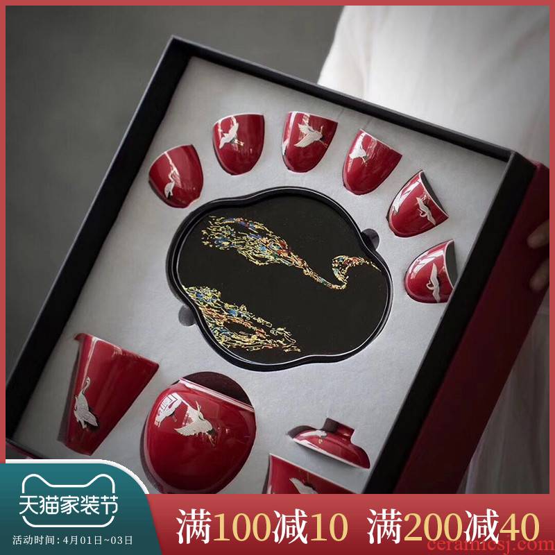 Story of pottery and porcelain tea sets of household teapot teacup kung fu tea sets tea set gift box office