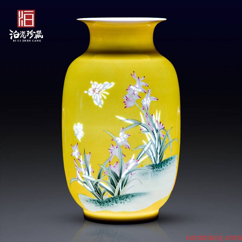 Jingdezhen ceramic new Chinese hand - made thin foetus flower vase I household living room sofa decorative furnishing articles
