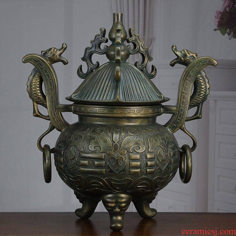 Sitting room porch study imitation bronze gossip innovate Chinese style household decorations rich ancient frame archaize ceramic antique pendulum