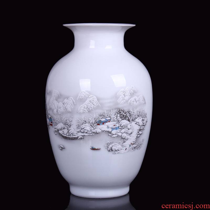 Jingdezhen ceramics, vases, flower arrangement home handicraft furnishing articles sitting room adornment ornament gift dining - room