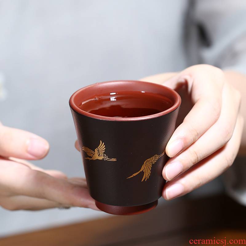 Purple sand cup master cup built kunfu tea bowl with small single cup sample tea cup ceramic cups