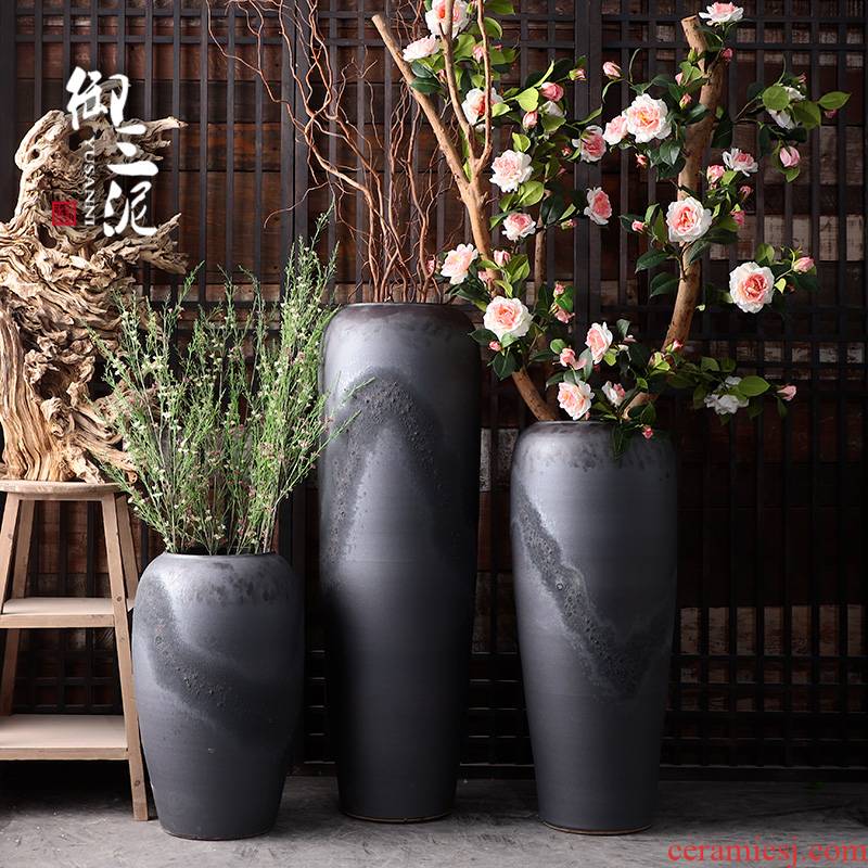 I and contracted retro POTS dry flower vases, flower arrangement sitting room adornment is placed in the courtyard garden hotel flowerpot vats
