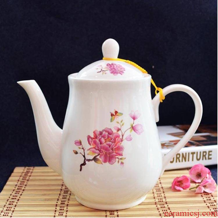 Ceramic large pot home restaurant explosion - proof heat - resisting filtering teapot single pot of cold water cold coffee pot, kettle