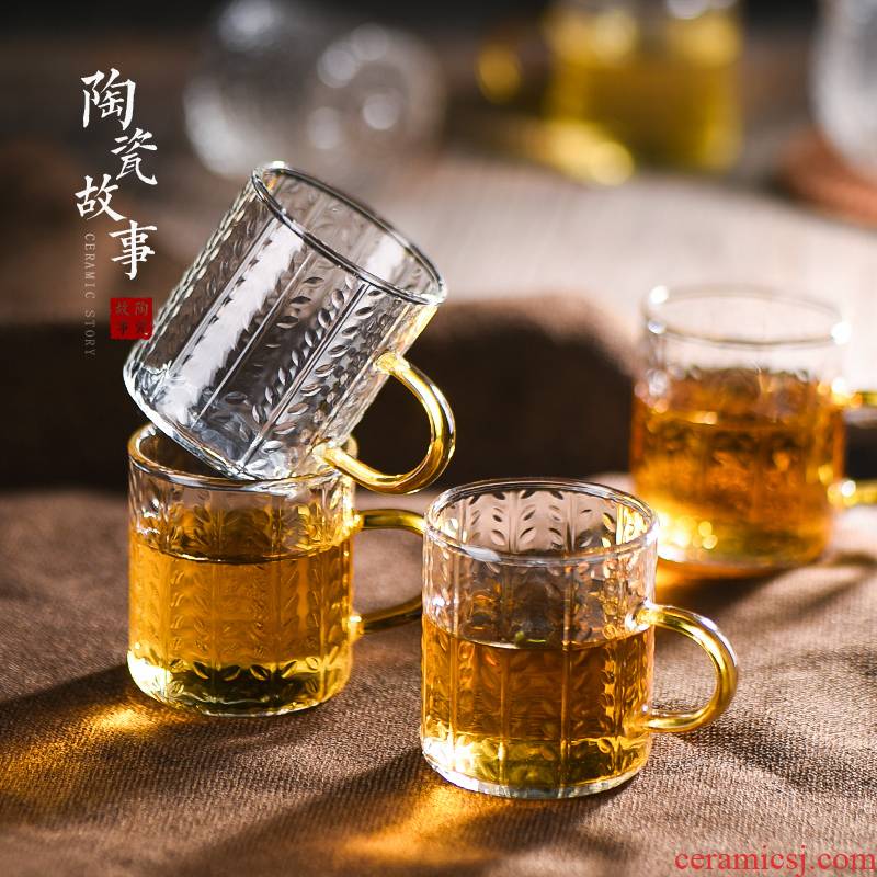 The Story of pottery and porcelain teacup thickening to hold to thermal belt master sample tea cup small glass cup household kung fu tea set