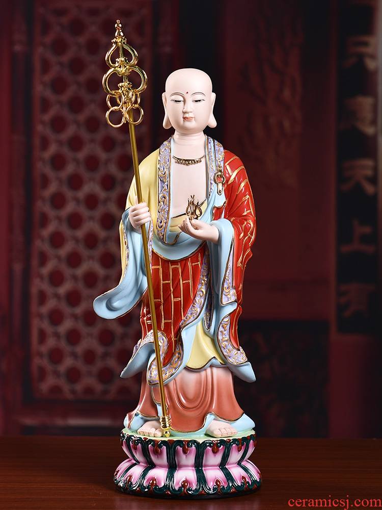 Yutang dai earth treasure pu Buddha to occupy the home bodhisattva as ceramic lotus standing like a hiding place