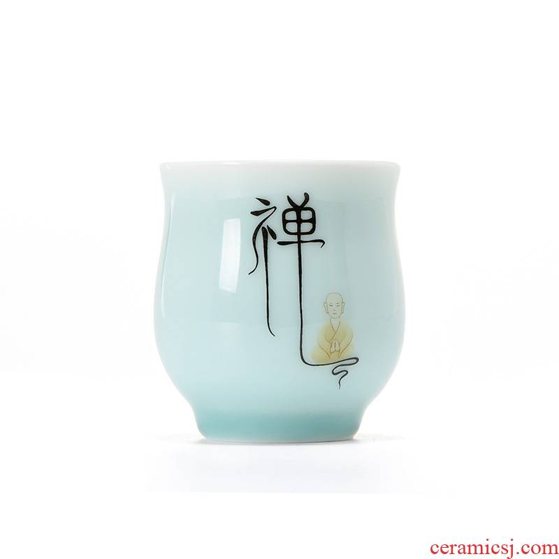 Jun ware celadon zen cup large kung fu personal cup tea cups sample tea cup small ceramic cup
