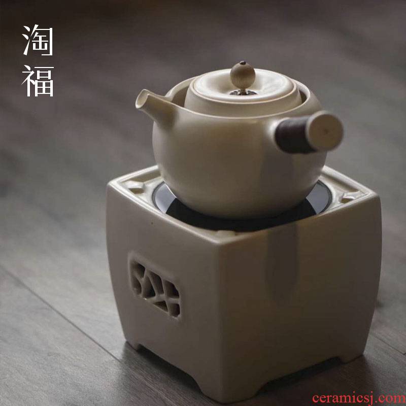 Side of jingdezhen soda glaze ceramic teapot tea boiling pot of household single pot of kung fu tea set small teapot